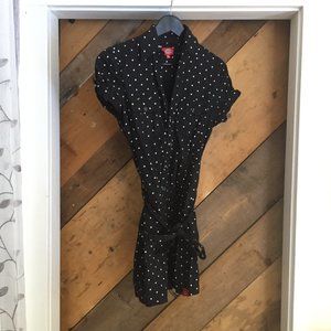 Dickies // Polka-Dot Snap-Up Mini Dress